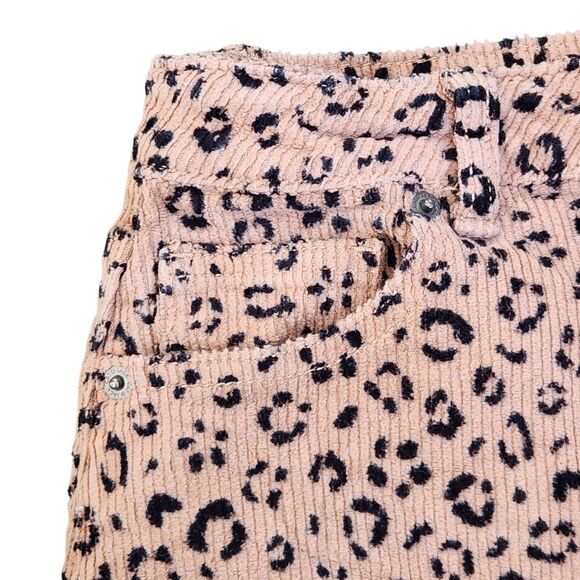Target Cat & Jack Girls Brown Leopard Print Skirt Button Down Front Large 10/12 - Picture 3 of 9